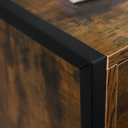 Portland 3 Drawer Industrial Brown Storage Cabinet - Wilko - thumbnail 4
