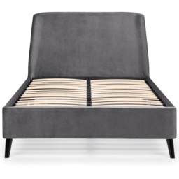 Julian Bowen Frida King Size Grey Curved Velvet Bed Frame - Wilko - thumbnail 5