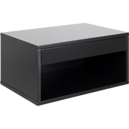 Florence Cholet Single Drawer Single Shelf Black Square Bedside Table - Furniture To Go - Wilko - thumbnail 3
