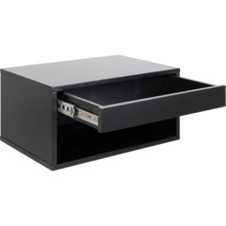Florence Cholet Single Drawer Single Shelf Black Square Bedside Table - Furniture To Go - Wilko - thumbnail 5