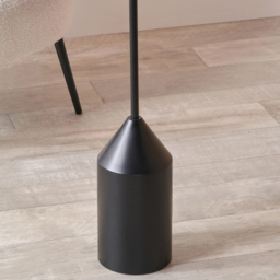 Pacific Lifestyle Oscar Natural Linen Shade Black Metal Structured Floor Lamp - Size: 157 x 41 x 41cm - Wilko - thumbnail 4