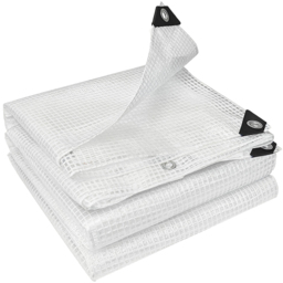 Outsunny 4 x 6m White PE Waterproof Tarpaulin - Size: 0.1 x 600 x 400cm - Wilko