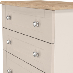 Crowndale Sussex 4 Drawer Kashmir Ash and Bardolino Oak Deep Chest of Drawers Ready Assembled - Kashmir Ash & Bardolino Oak - Wilko - thumbnail 7