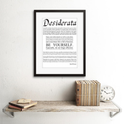 Wee Blue Coo Desiderata Ehrmann Go Placidly Amid Yourself Quote Framed Wall Art Print 30 x 41cm - Size: 43.3 x 33.3 x 1.5cm - White - Wilko - thumbnail 3