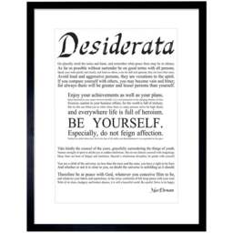 Wee Blue Coo Desiderata Ehrmann Go Placidly Amid Yourself Quote Framed Wall Art Print 30 x 41cm - Size: 43.3 x 33.3 x 1.5cm - White - Wilko - thumbnail 1