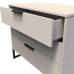 Crowndale Hong Kong 3 Drawer Kashmir Ash Chest of Drawers - Cream - Wilko - thumbnail 6