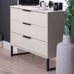 Crowndale Hong Kong 3 Drawer Kashmir Ash Chest of Drawers - Cream - Wilko - thumbnail 1