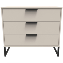 Crowndale Hong Kong 3 Drawer Kashmir Ash Chest of Drawers - Cream - Wilko - thumbnail 4