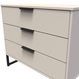 Crowndale Hong Kong 3 Drawer Kashmir Ash Chest of Drawers - Cream - Wilko - thumbnail 7