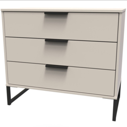 Crowndale Hong Kong 3 Drawer Kashmir Ash Chest of Drawers - Cream - Wilko - thumbnail 3