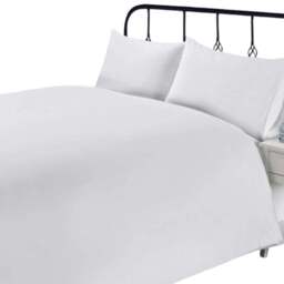 Rapport Home Super King White 200 Thread Count Cotton Percale Quilt Cover - Wilko