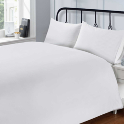 Rapport Home Super King White 200 Thread Count Cotton Percale Quilt Cover - Wilko - thumbnail 3