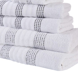 Rapport Home Spa White Pure Cotton Towel Bale Set of 6 - Size: 12 x 90 x 140cm - Wilko - thumbnail 4