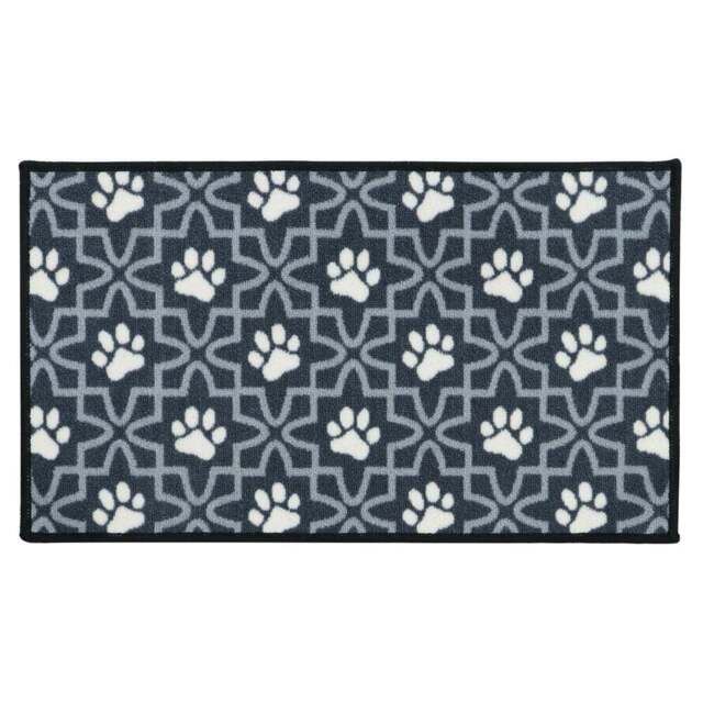 JVL Lattice Paws Pet Mat 40 x 70cm - Grey - JVL Homewares - Wilko - image 1