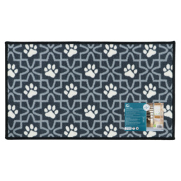 JVL Lattice Paws Pet Mat 40 x 70cm - Grey - JVL Homewares - Wilko - thumbnail 4