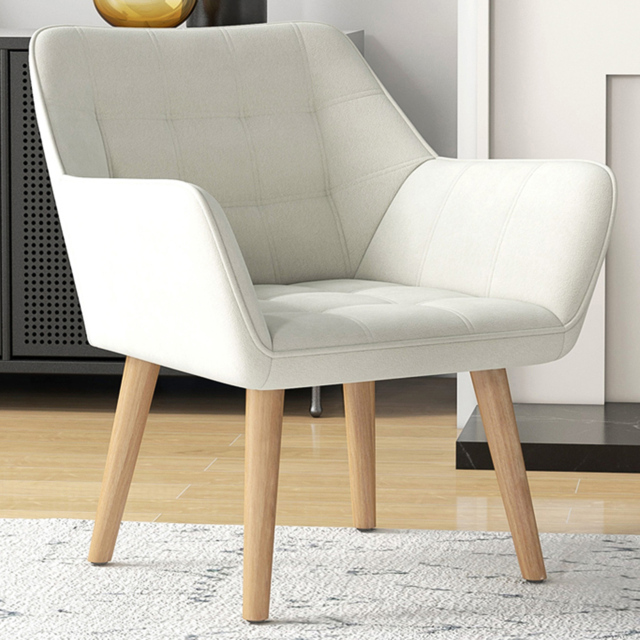 HOMCOM Cream White Accent Armchair - Size: Single - Wilko - image 1