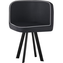 Comfy Living 6 Seater Dining Set White and Black - Wilko - thumbnail 5