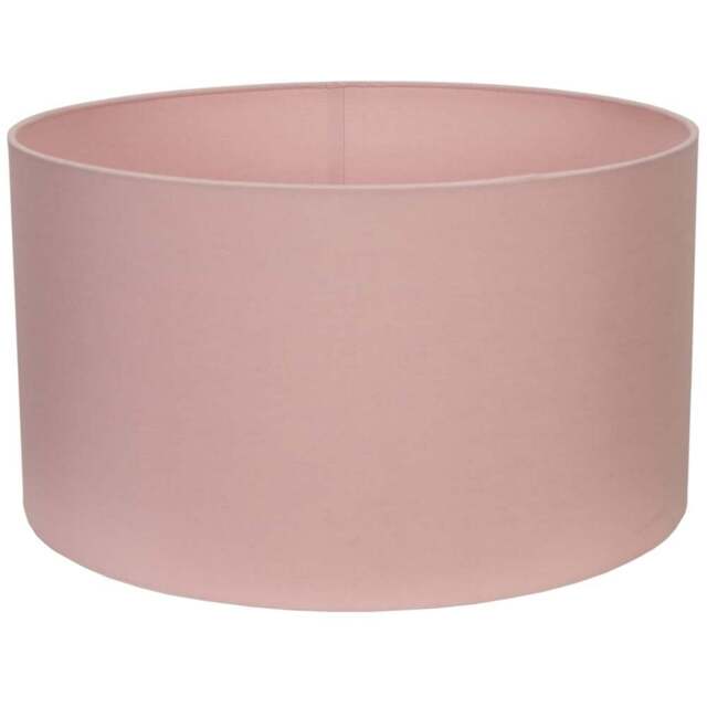 ValueLights Reni Blush Fabric Large Drum Shade - Size: 45 x 25 x 45cm - Pink - Wilko - image 1