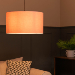 ValueLights Reni Blush Fabric Large Drum Shade - Size: 45 x 25 x 45cm - Pink - Wilko - thumbnail 3