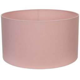 ValueLights Reni Blush Fabric Large Drum Shade - Size: 45 x 25 x 45cm - Pink - Wilko