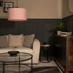 ValueLights Reni Blush Fabric Large Drum Shade - Size: 45 x 25 x 45cm - Pink - Wilko - thumbnail 6