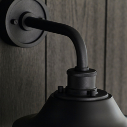 Merano Brindisi Matt Black Clear Glass Textured Outdoor Dome Wall Lamp - Size: 34 x 28 x 31cm - Wilko - thumbnail 6