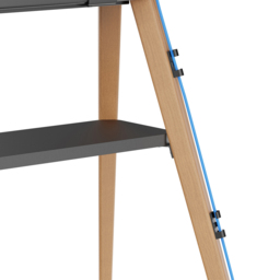 TTAP Roma Single Shelf Light Wood Easel TV Stand - Size: 125.8 x 99.1 x 37cm - Brown - Wilko - thumbnail 5