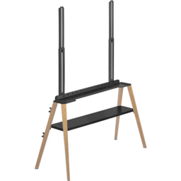 TTAP Roma Single Shelf Light Wood Easel TV Stand - Size: 125.8 x 99.1 x 37cm - Brown - Wilko - thumbnail 3
