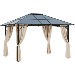 Outsunny 3.6 x 3m Brown Steel Frame Hardtop Gazebo - Size: 3 x 4m - Wilko - thumbnail 3