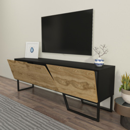 Decorotika Parla 3 Door Black and Oud TV Unit - Size: 50.6 x 150 x 35cm - Multi - Wilko - thumbnail 5