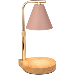 Living and Home Pink and Gold Height Adjustable Tabletop Candle Warmer Lamp - Size: 31 x 15 x 18cm - Pink + Gold + Natural - Wilko - thumbnail 4