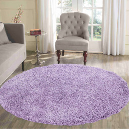 Desire Rugs Oxford Lilac Plain Round Shaggy Rug 120 x 120cm - Wilko - thumbnail 3