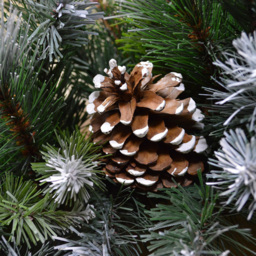Samuel Alexander Frosted Glacier Snow Tipped Christmas Wreath with Pinecones 60cm - Size: 60 x 60 x 60cm - Green - Wilko - thumbnail 4