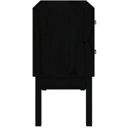 vidaXL 4 Drawer Black Solid Wood Pine Console Cabinet - Size: 78 x 90 x 40cm - Wilko - thumbnail 6