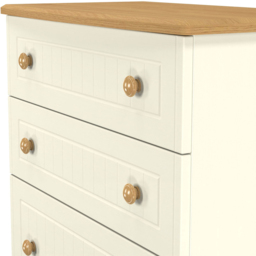 Crowndale Warwick 4 Drawer Cream Ash and Oak Deep Chest of Drawers - Wilko - thumbnail 6
