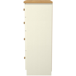 Crowndale Warwick 4 Drawer Cream Ash and Oak Deep Chest of Drawers - Wilko - thumbnail 4