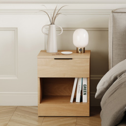 VIDA DESIGNS Terga Single Drawer Single Shelf Pine Bedside Cabinet - Wilko - thumbnail 4