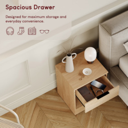 VIDA DESIGNS Terga Single Drawer Single Shelf Pine Bedside Cabinet - Wilko - thumbnail 7
