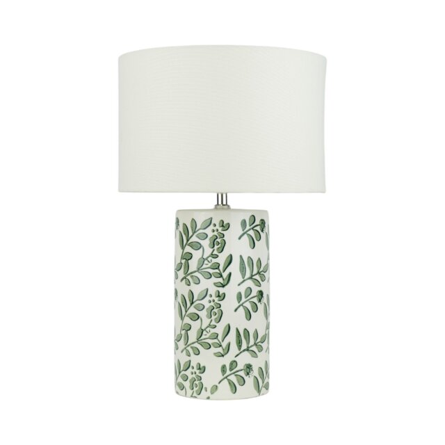 Botanical Ceramic Table Lamp Green - Wilko - image 1
