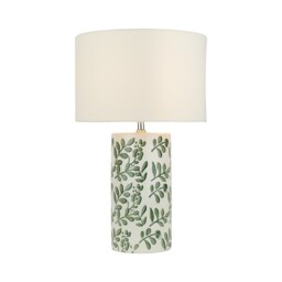 Botanical Ceramic Table Lamp Green - Wilko - thumbnail 3