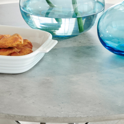 Furniturebox Arona 4 Seater Round Dining Table Concrete and Silver - Grey - Wilko - thumbnail 4