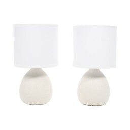 Pack of 2 Stone Effect Table Lamps White - Wilko - thumbnail 6