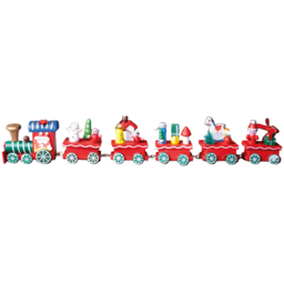St Helens Wooden Christmas Train Set Display 35cm - Size: 50 x 28 x 350cm - Red - Wilko - thumbnail 1