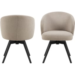Florence Darlene Beige Swivel Dining Chair - Furniture To Go - Wilko - thumbnail 4