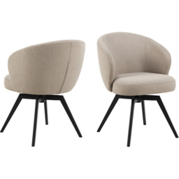 Florence Darlene Beige Swivel Dining Chair - Furniture To Go - Wilko - thumbnail 3