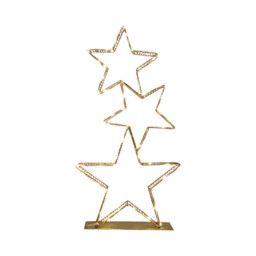 LED Stacked Star Decoration Gold - Amber Charm - Wilko - thumbnail 5