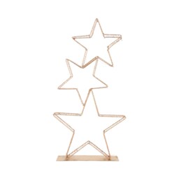 LED Stacked Star Decoration Gold - Amber Charm - Wilko - thumbnail 4