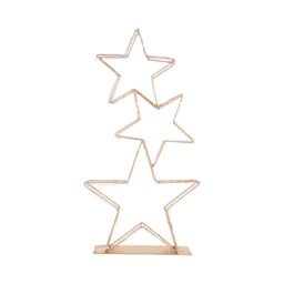 LED Stacked Star Decoration Gold - Amber Charm - Wilko - thumbnail 1