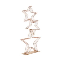 LED Stacked Star Decoration Gold - Amber Charm - Wilko - thumbnail 3
