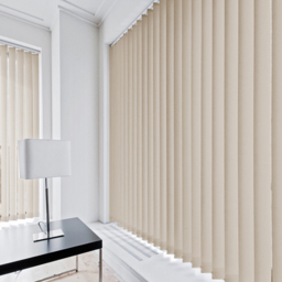 Caecus Dimout Patterned Long Drop Vertical Blind Complete Cream 90 x 240cm - Size: 240 x 90 x 5cm - Wilko